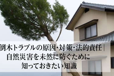 倒木トラブルの原因・対策・法的責任｜自然災害を未然に防ぐために知っておきたい知識